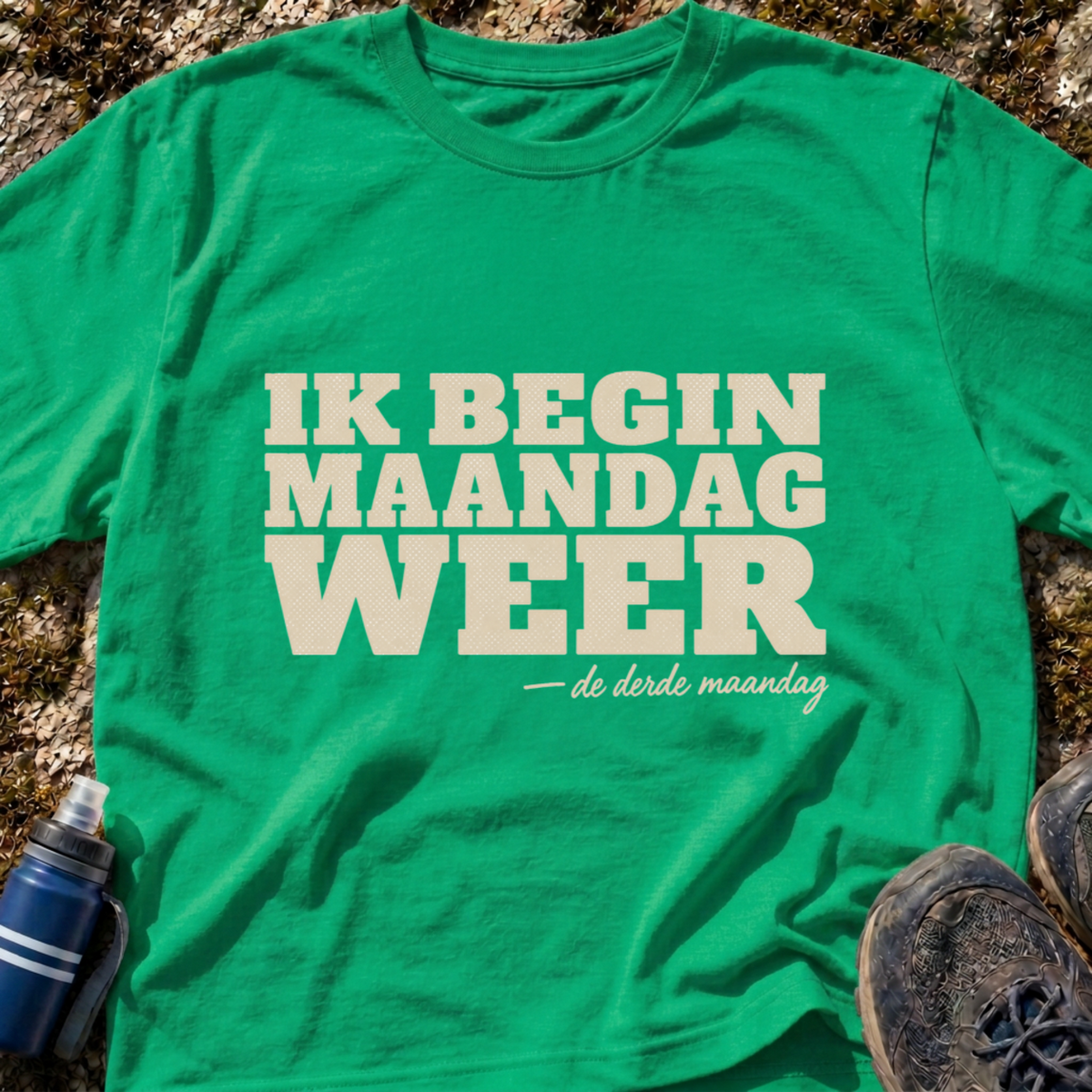 Ik begin maandag weer T-shirt
