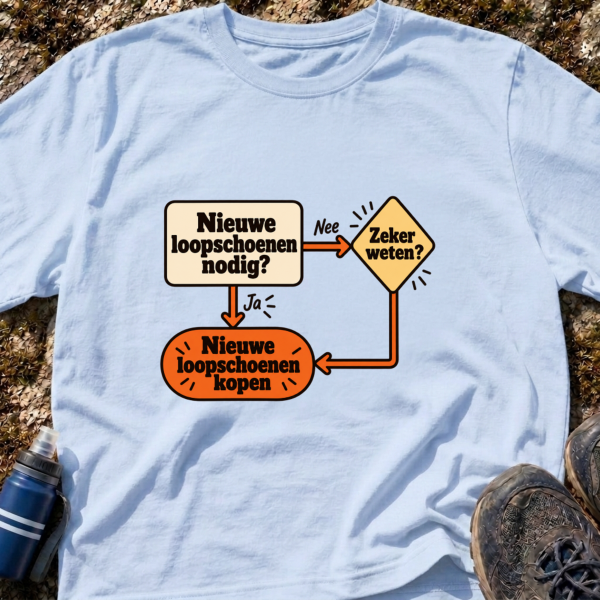 Flowchart Loopschoenen T-Shirt