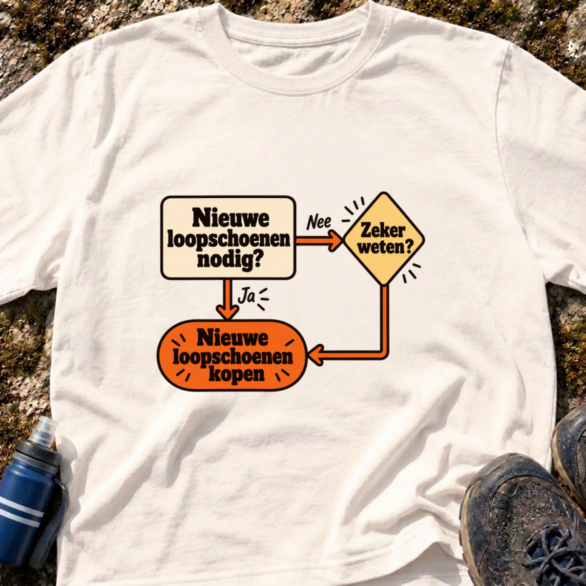Flowchart Loopschoenen T-Shirt