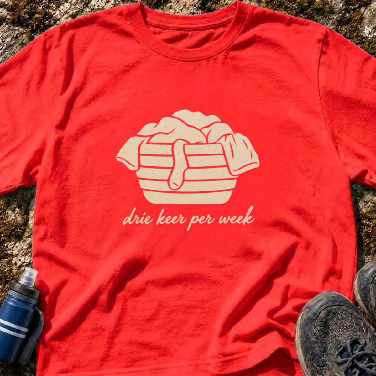 Overvolle Wasmand T-Shirt