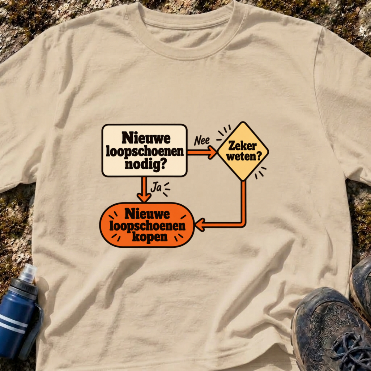Flowchart Loopschoenen T-Shirt
