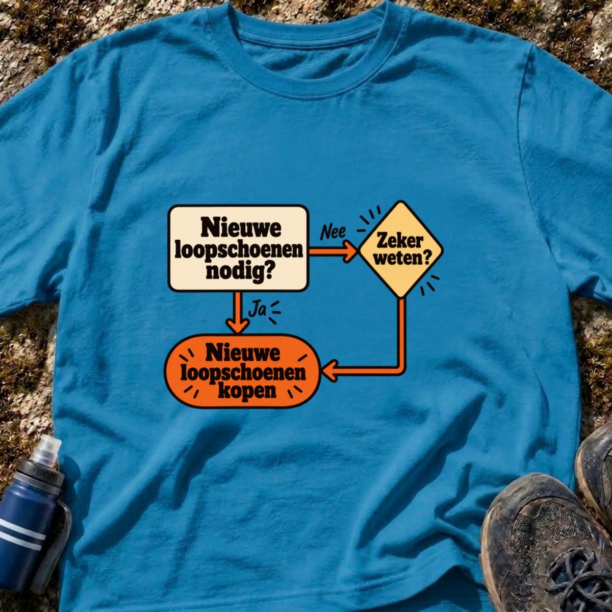 Flowchart Loopschoenen T-Shirt